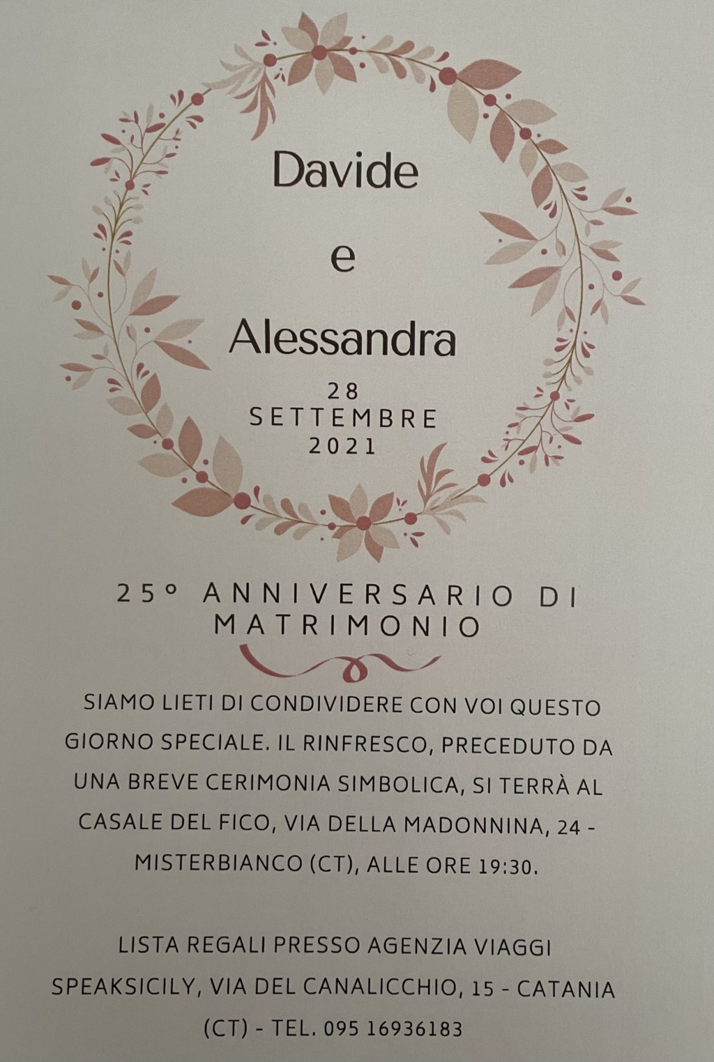 Anniversario Davide e Alessandra